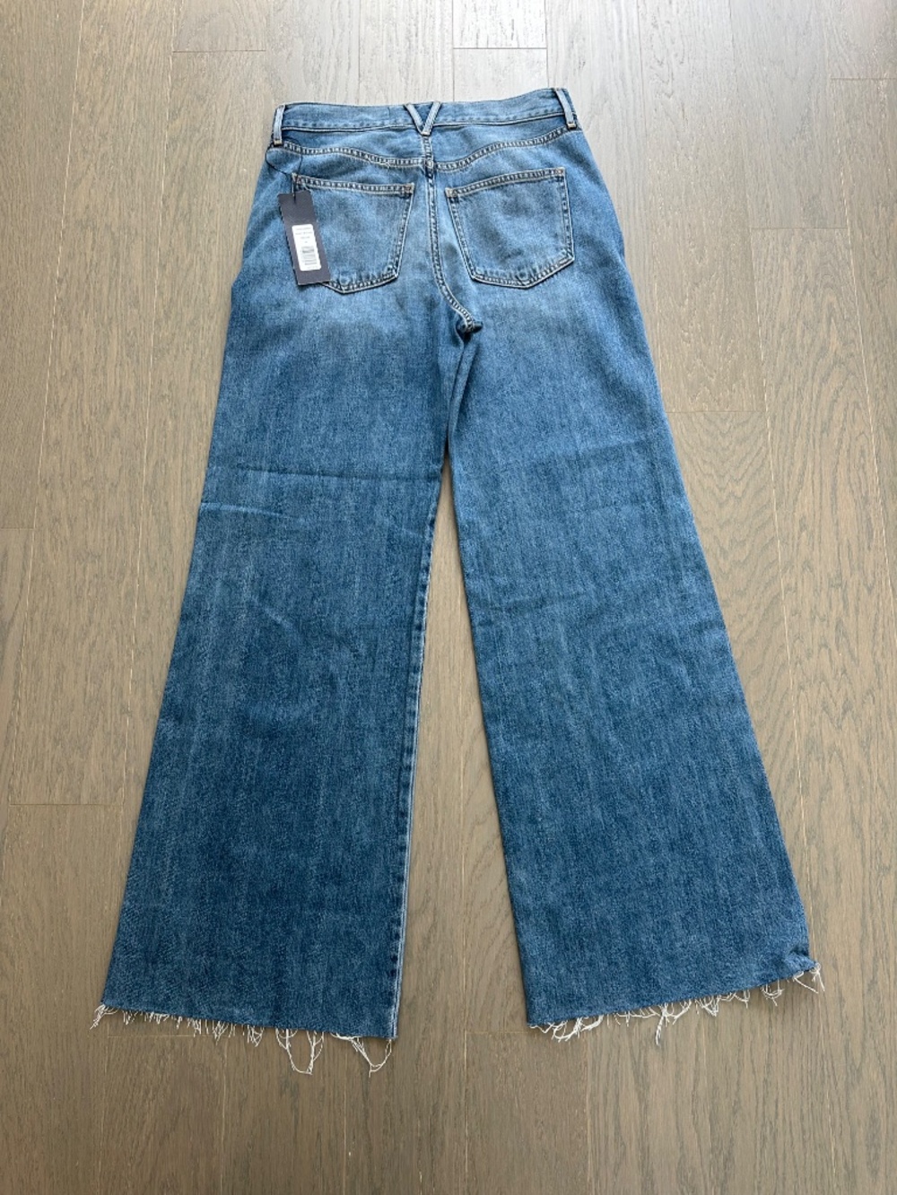 Veronica Beard KASEY Raw Hem Wide Leg Jean Jeans Dusted Glare - With tags - 26 - Picture 7 of 7
